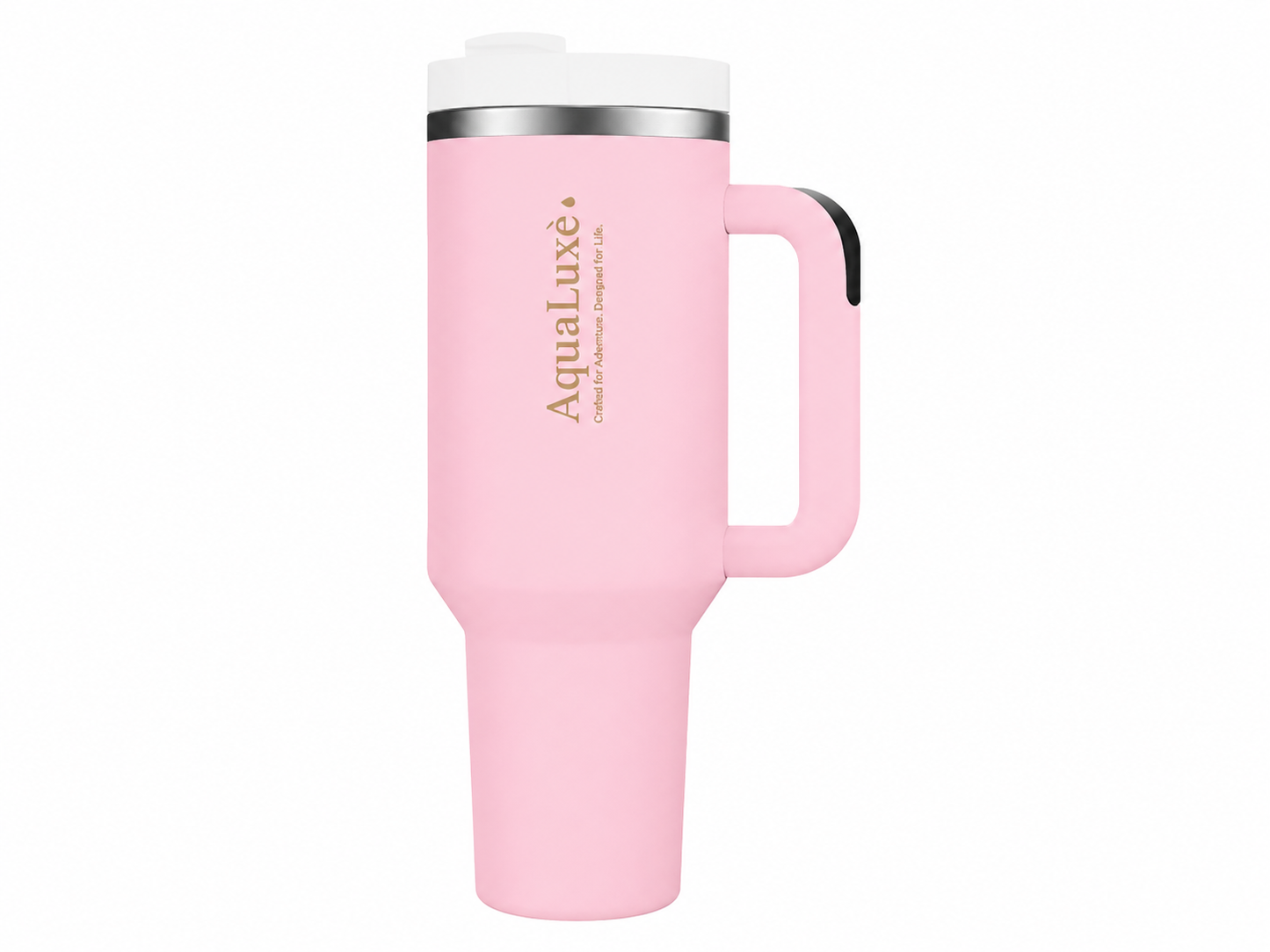 AquaLuxè Premium Insulated Water Bottle 40oz• Stainless Steel • Dual-Function Sip & Straw Lid
