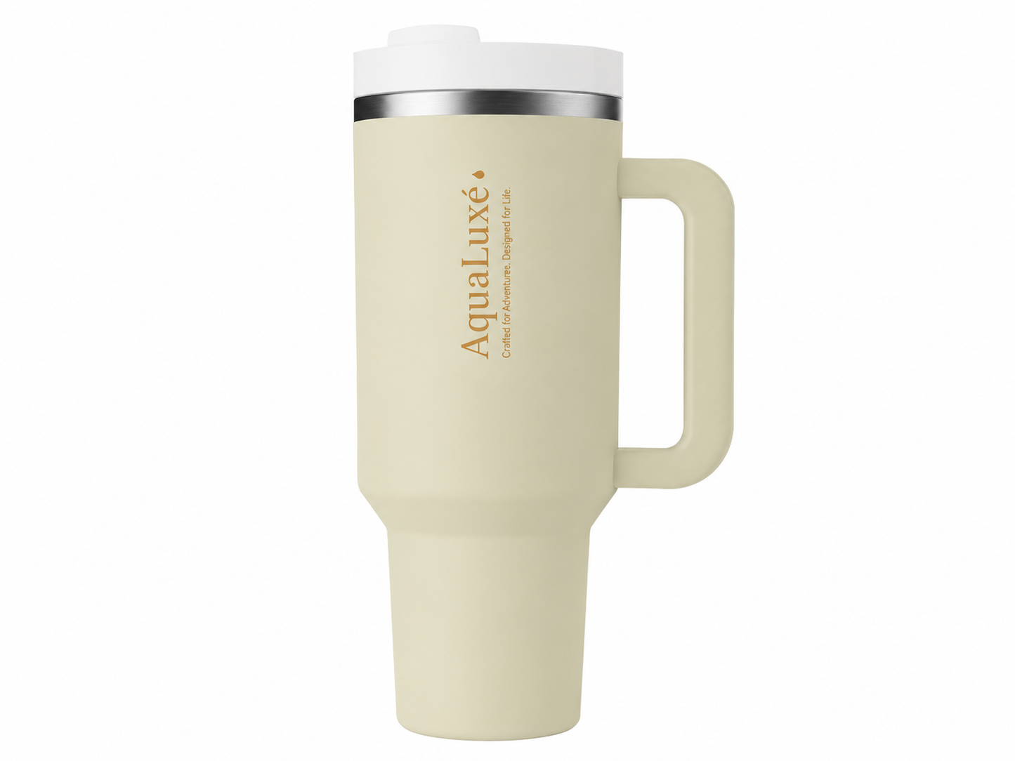 AquaLuxè Premium Insulated Water Bottle 40oz• Stainless Steel • Dual-Function Sip & Straw Lid