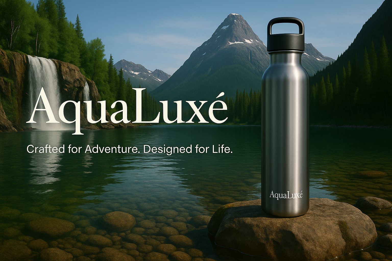 AquaLuxé Banner with Taller Bottle